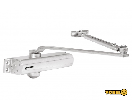 Фото 2 - Дотягувач дверей механічний VOREL 25-85 кг 180° 248 х 42 х 52 мм