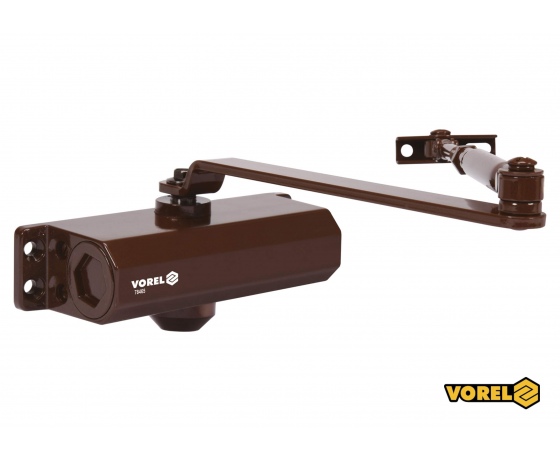 Фото 2 - Дотягувач дверей механічний VOREL 40-65 кг 180° 182 х 42 х 63 мм