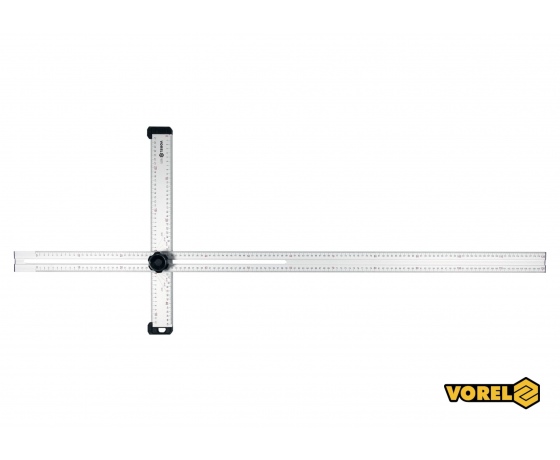 Фото 2 - Кутник алюмінієвий регулювальний VOREL 1200 х 320 мм з розмітками кутів 30-75°