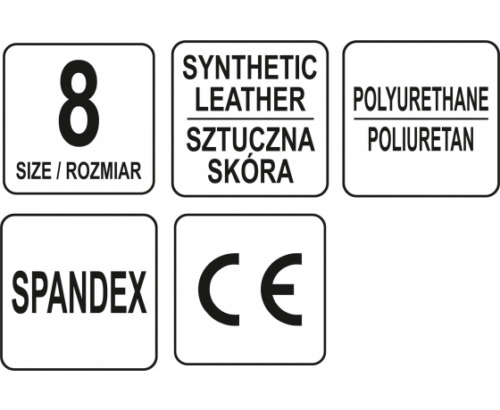 Фото 3 - Рукавиці робочі з застібкою-липучкою YATO штучна шкіра + синтетична тканина розмір 8