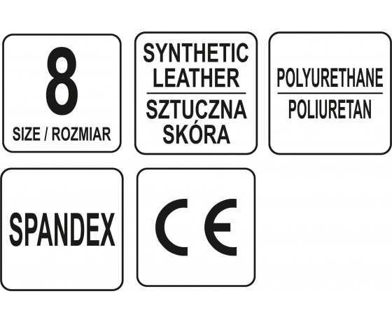 Фото 3 - Рукавиці робочі з застібкою-липучкою YATO штучна шкіра + синтетична тканина розмір 8