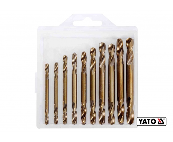 Фото 2 - Свердла по металу двосторонні шліфовані YATO HSS 6542 Ø3-6 мм 10 шт