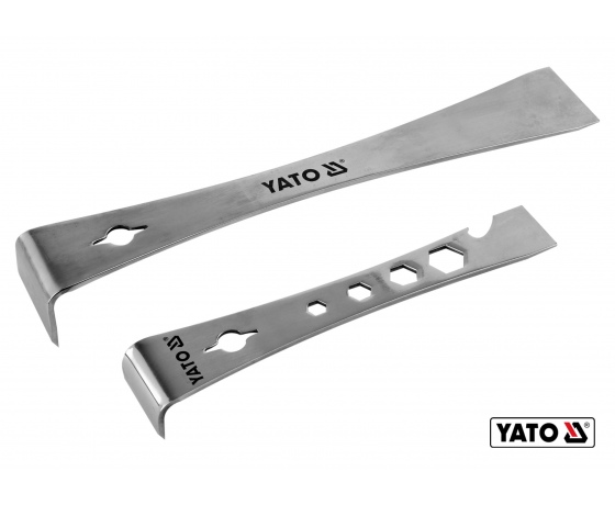 Фото 2 - Скребки з нержавійочої сталі L-подібні YATO 235 х 40 х 40 мм і 170 х 32 х 25 мм 2.5 мм 2 шт