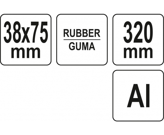 Фото 5 - Валик притискний гумовий YATO Ø38 x 75 мм, алюмінієва ручка 320 мм