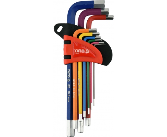 Фото 3 - Ключі шестигранні Г-подібні 2-сторонні YATO М1.5-10 мм