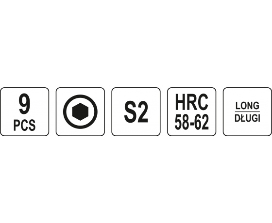 Фото 6 - Ключі шестигранні Г-подібні 2-сторонні YATO М1.5-10 мм