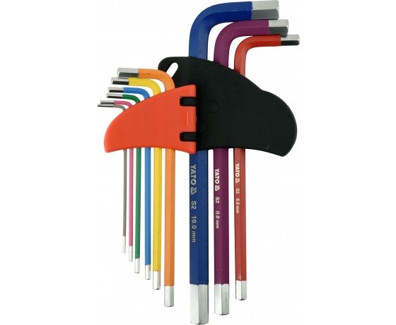 Фото 2 - Ключі шестигранні Г-подібні 2-сторонні YATO М1.5-10 мм