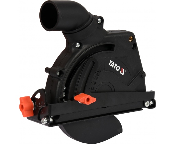 Фото 2 - Кожух пилозахисний YATO до КШМ на диск Ø125 мм, глибина різу 32 мм, діапазон 28-36 мм