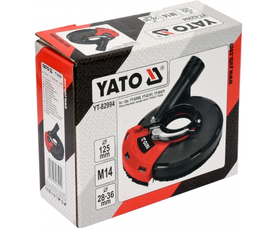 Фото 4 - Кожух пилозахисний YATO до КШМ на диск Ø115/125 мм, діапазон 28-36 мм