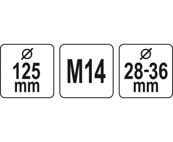 Фото 5 - Кожух пилозахисний YATO до КШМ на диск Ø115/125 мм, діапазон 28-36 мм