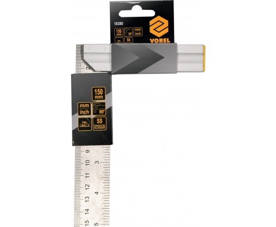 Фото 3 - Кутник з рівнем VOREL 150 мм/5