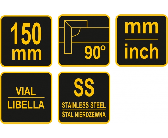 Фото 4 - Кутник з рівнем VOREL 150 мм/5