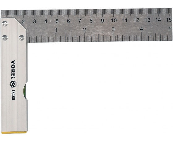 Фото 2 - Кутник з рівнем VOREL 150 мм/5