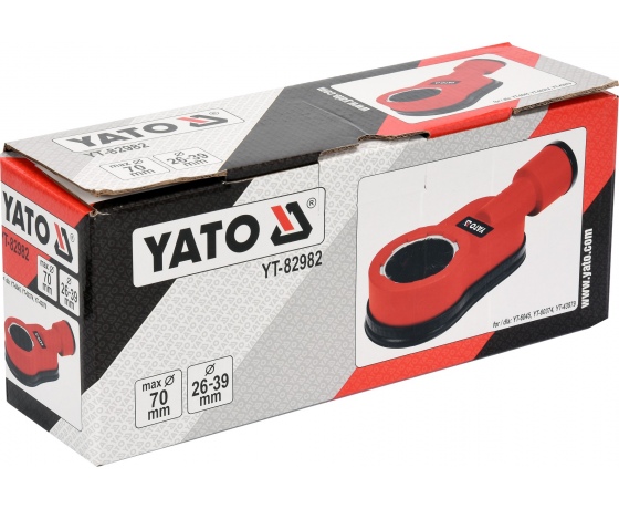 Фото 5 - Насадка пиловловлювальна YATO при довбанні і свердлінні свердлами Ø≤70 мм, діапазон 26-39 мм