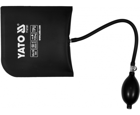 Фото 3 - Подушка монтажна, надувна YATO, навантаження 135 кг, висоти 50 мм, 165 х 150 мм