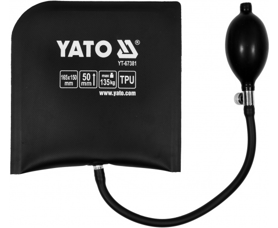 Фото 2 - Подушка монтажна, надувна YATO, навантаження 135 кг, висоти 50 мм, 165 х 150 мм