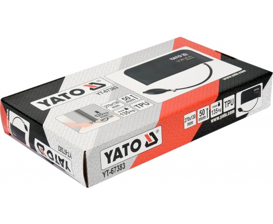 Фото 4 - Подушка монтажна, надувна YATO, навантаження 135 кг, висоти 50 мм, 270 х 130 мм