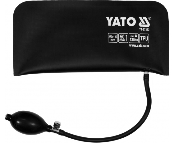 Фото 2 - Подушка монтажна, надувна YATO, навантаження 135 кг, висоти 50 мм, 270 х 130 мм