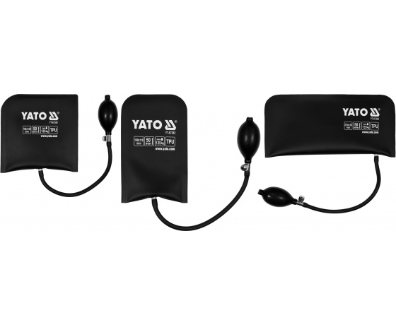 Фото 2 - Подушки монтажні надувні YATO навант.- 135 кг, висота- 50 мм, 270х130/ 165х150/ 190х110 мм, 3 шт.