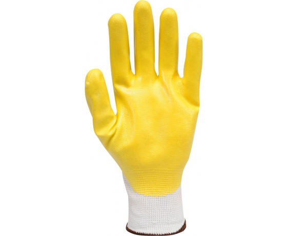 Фото 3 - Рукавиці робочі жовті з латексним покриттям YATO, розмір 9