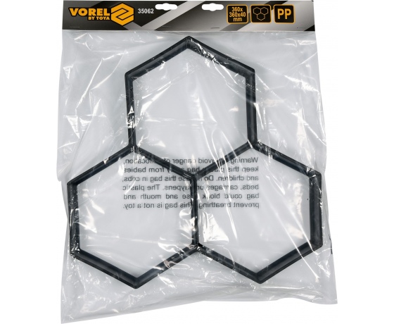 Фото 4 - Форми з поліпропілену для виготовлення бруківки VOREL 360 х 360 x 40 мм