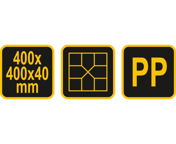 Фото 5 - Форми з поліпропілену для виготовлення бруківки VOREL 400 х 400 x 40 мм