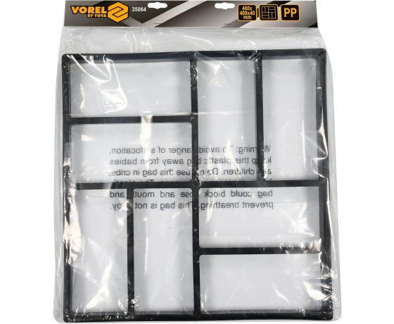 Фото 3 - Форми з поліпропілену для виготовлення бруківки VOREL 400 х 400 x 40 мм