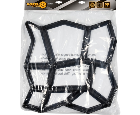 Фото 3 - Форми з поліпропілену для виготовлення бруківки VOREL 430 х 425 x 40 мм