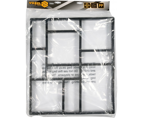 Фото 3 - Форми з поліпропілену для виготовлення бруківки VOREL 450 х 400 x 40 мм