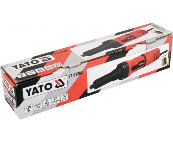 Фото 6 - Шліфмашина пряма мережева YATO, 750 Вт, шпиндель Ø6 мм, 10000-30000 об/хв