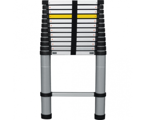 Фото 2 - Драбина розтяжна телескопічна VOREL, 13 сходин, h=3.8 м, макс. вага- 150 кг, з алюмінію