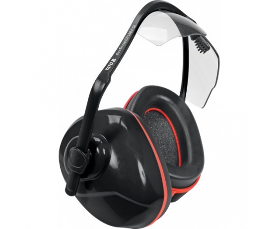 Фото 2 - Навушники протишумні комбіновані з захисними окулярами YATO