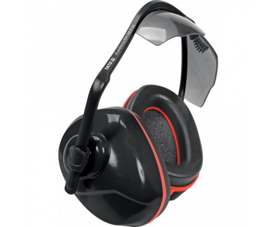 Фото 2 - Навушники протишумні комбіновані з захисними окулярами затемненими YATO