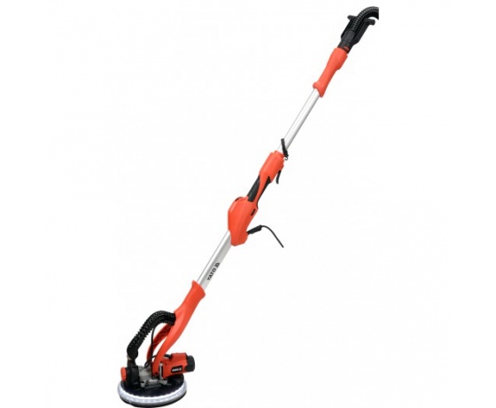 Фото 2 - Шліфмашина для стін і стель на штанзі мережева YATO: 820 Вт, диск Ø= 225мм, макс. L= 165см з пиловт.