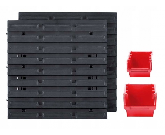 Фото 3 - Таблиця перфорована 400х 165х 400 мм з ергобоксами: 70х 100х 155 мм-16 шт, 90х 120х 195 мм - 12 шт.