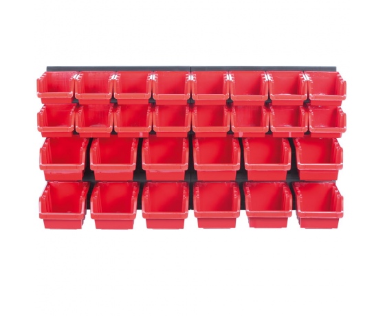 Фото 2 - Таблиця перфорована 400х 165х 400 мм з ергобоксами: 70х 100х 155 мм-16 шт, 90х 120х 195 мм - 12 шт.