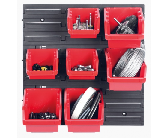 Фото 3 - Таблиця перфорована 400х110х400 мм з ергобоксами: 70х100х155 мм- 3 шт, 90х120х195 мм- 4 шт