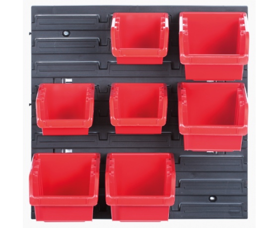 Фото 2 - Таблиця перфорована 400х110х400 мм з ергобоксами: 70х100х155 мм- 3 шт, 90х120х195 мм- 4 шт