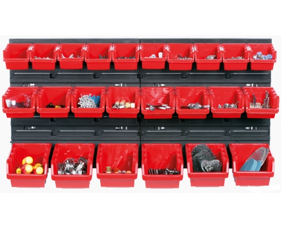 Фото 3 - Таблиця перфорована 400х165х400 мм з ергобоксами: 70х100х155 мм 8шт, 90х120х195 мм 6шт, 60х80х115 10