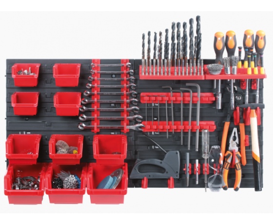 Фото 3 - Таблиця перфорована 400х165х400мм з ергобоксами: 70х100х155 мм 4шт, 90х120х195 мм 3шт, 60х80х115 4шт