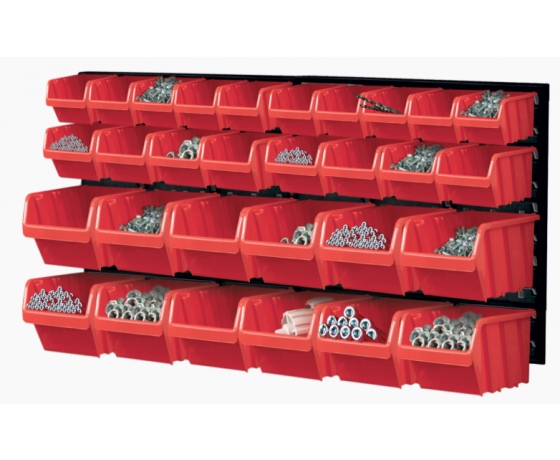 Фото 4 - Таблиця перфорована 400х165х400мм з ергобоксами: 70х100х155 мм 8шт, 90х120х195 мм 12шт, 60х80х115 10