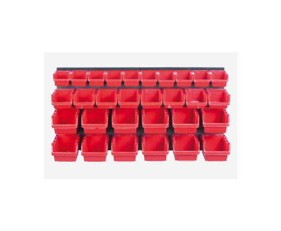 Фото 2 - Таблиця перфорована 400х165х400мм з ергобоксами: 70х100х155 мм 8шт, 90х120х195 мм 12шт, 60х80х115 10