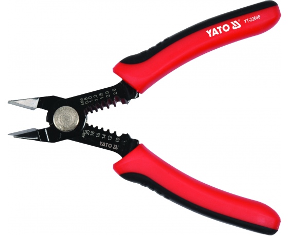 Фото 2 - Бокорізи для електропровідників YATO, L=140 мм, AWG 20-10; 0,8-2.6 мм²