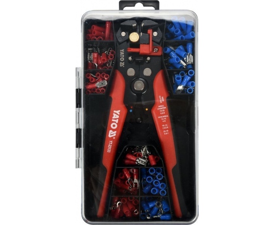 Фото 4 - Кліщі для обтискання і зачистки проводів YATO. L=205 мм, 0,2- 6 мм², з наконечниками, 191 елем.