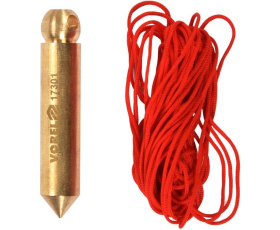 Фото 2 - Висок будівельний VOREL, Ø= 12 мм, l= 62 мм, M= 50 гр, зі шнуром l= 5 м
