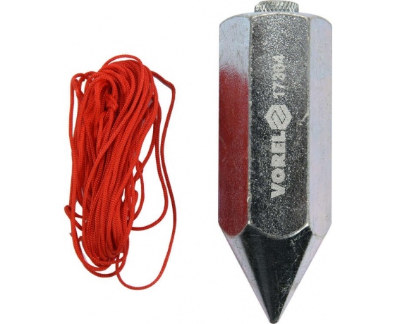 Фото 2 - Висок будівельний VOREL, 6-гран. форма, Ø= 27 мм, l= 88 мм, M= 300 гр, зі шнуром l= 4,5 м