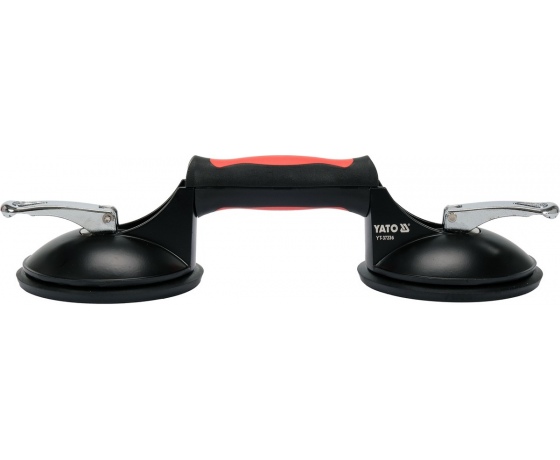 Фото 3 - Присоска для монтажу скла подвійна YATO: 2 чашки Ø= 125 мм, m= 120 кг, 245х 125х 7 мм