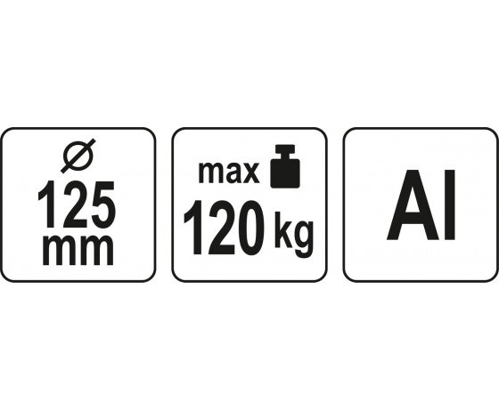 Фото 5 - Присоска для монтажу скла подвійна YATO: 2 чашки Ø= 125 мм, m= 120 кг, 245х 125х 7 мм
