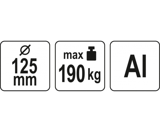 Фото 4 - Присоска для монтажу скла потрійна (алюміній) YATO: 3-ри чашки Ø= 125 мм, m= 190 кг, 345х 282х 7 мм