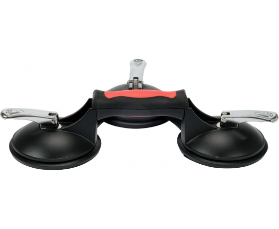 Фото 5 - Присоска для монтажу скла потрійна (алюміній) YATO: 3-ри чашки Ø= 125 мм, m= 190 кг, 345х 282х 7 мм